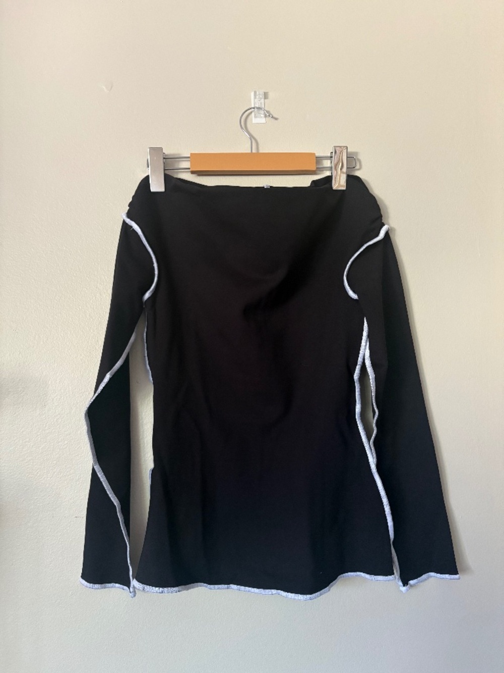 Eliza Faulkner Made in Canada Heidi Black and White Off the Shoulder Top